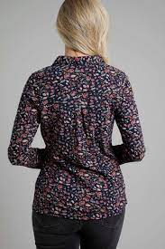 Weird Fish Ginny Organic Cotton Printed Jersey Shirt - Image 2