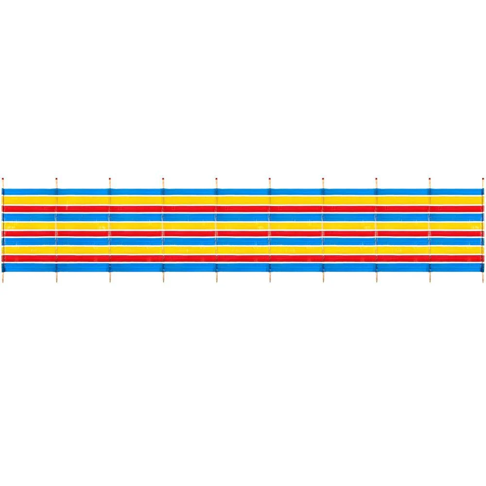 Yello 10 Pole Tall Windbreak Traditional Stripe 1.5m High